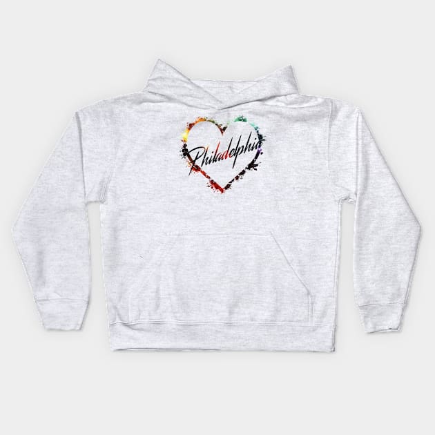 I Love Philadelphia Kids Hoodie by StupidHead